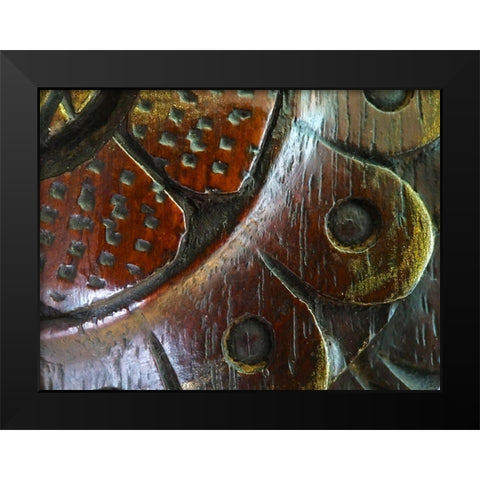 Wood Carving II Black Modern Wood Framed Art Print by Grayscale
