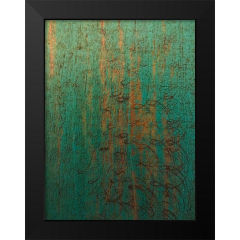 Painted Wood Panel II Black Modern Wood Framed Art Print by Grayscale