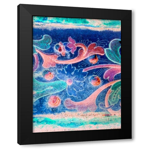 Wood Carving IV Black Modern Wood Framed Art Print with Double Matting by Grayscale