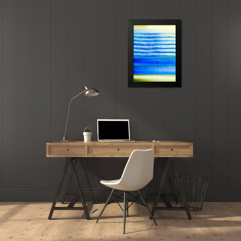 Blue Ridges I Black Modern Wood Framed Art Print by Grayscale