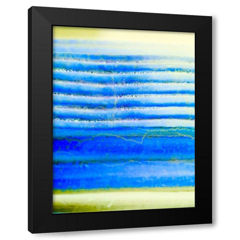 Blue Ridges I Black Modern Wood Framed Art Print with Double Matting by Grayscale