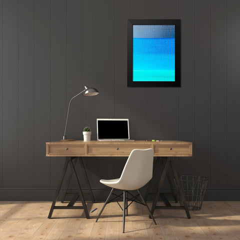 Fabric V Black Modern Wood Framed Art Print by Grayscale