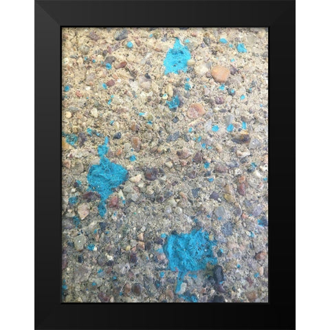 Turquoise Aggregate I Black Modern Wood Framed Art Print by Grayscale