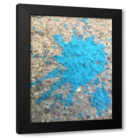 Turquoise Aggregate II Black Modern Wood Framed Art Print with Double Matting by Grayscale