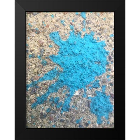 Turquoise Aggregate II Black Modern Wood Framed Art Print by Grayscale