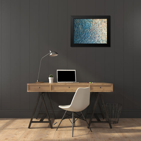 Turquoise Aggregate III Black Modern Wood Framed Art Print by Grayscale