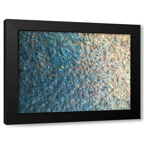 Turquoise Aggregate III Black Modern Wood Framed Art Print with Double Matting by Grayscale