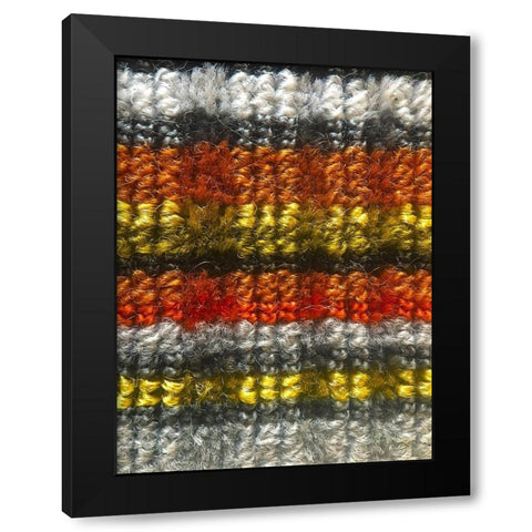 Fabric VI Black Modern Wood Framed Art Print with Double Matting by Grayscale