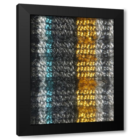 Fabric VII Black Modern Wood Framed Art Print with Double Matting by Grayscale