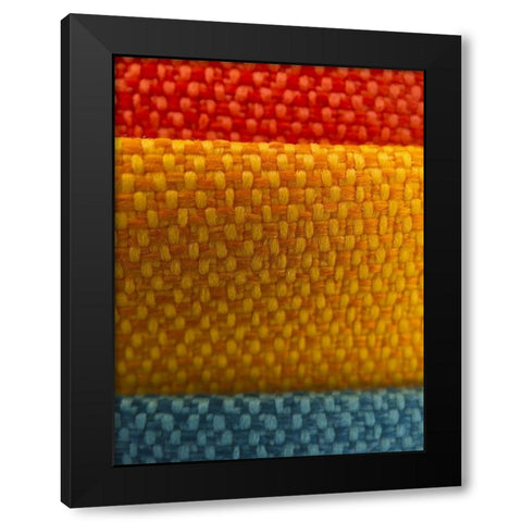 Fabric IX Black Modern Wood Framed Art Print with Double Matting by Grayscale