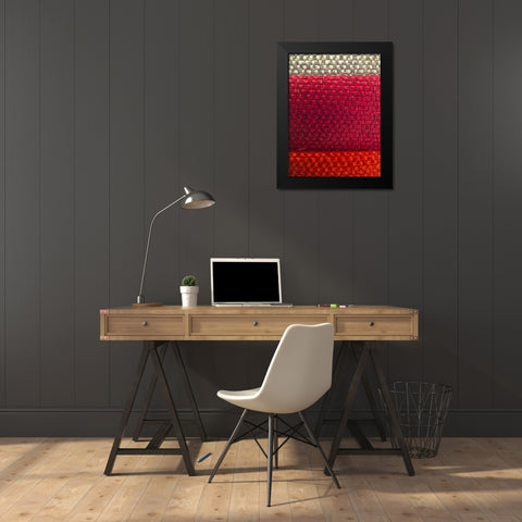 Fabric X Black Modern Wood Framed Art Print by Grayscale