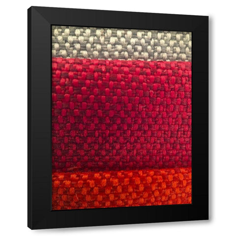 Fabric X Black Modern Wood Framed Art Print with Double Matting by Grayscale