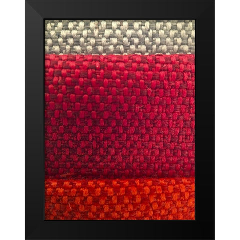 Fabric X Black Modern Wood Framed Art Print by Grayscale