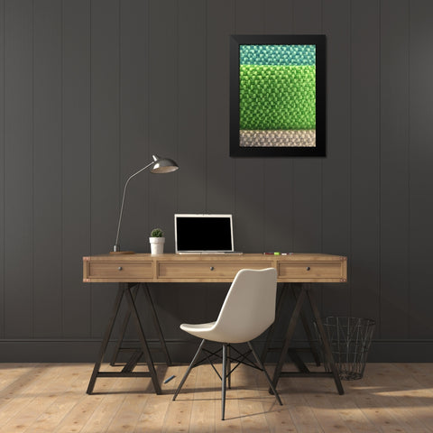 Fabric XI Black Modern Wood Framed Art Print by Grayscale