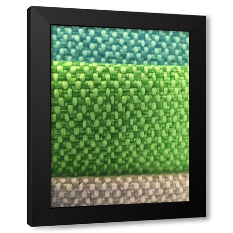 Fabric XI Black Modern Wood Framed Art Print with Double Matting by Grayscale
