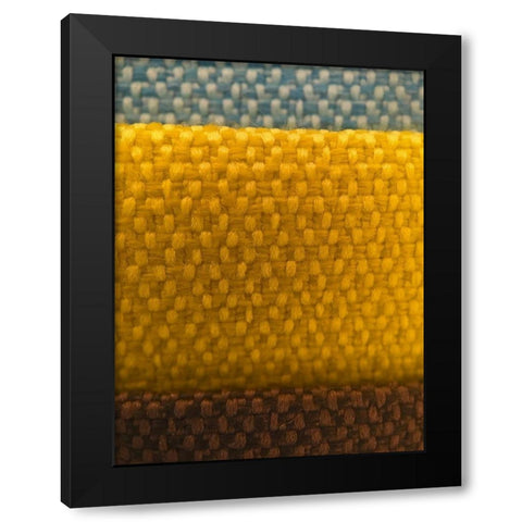 Fabric XII Black Modern Wood Framed Art Print with Double Matting by Grayscale