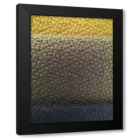 Fabric XV Black Modern Wood Framed Art Print with Double Matting by Grayscale