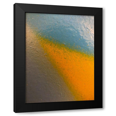 Paint Closeup XIII Black Modern Wood Framed Art Print with Double Matting by Grayscale