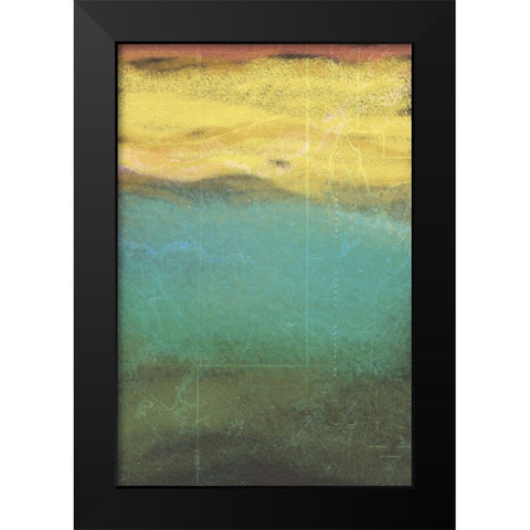 Petrified Map I Black Modern Wood Framed Art Print by Grayscale