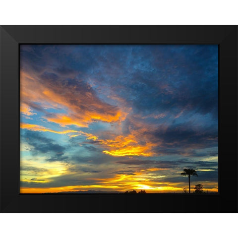 Arizona Sunset I Black Modern Wood Framed Art Print by Grayscale