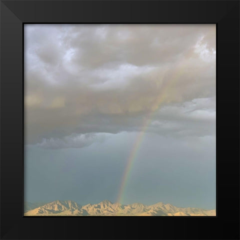 Rainbow I Black Modern Wood Framed Art Print by Grayscale