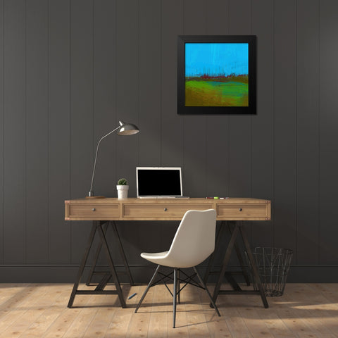 Scratch Landscape I Black Modern Wood Framed Art Print by Grayscale