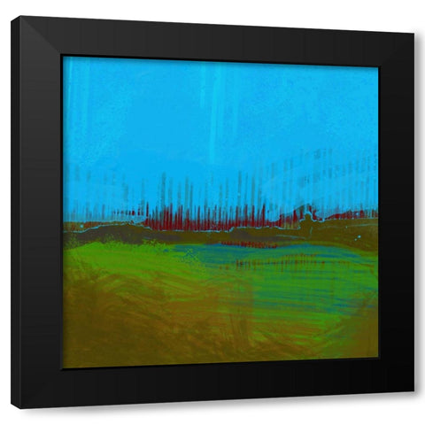 Scratch Landscape I Black Modern Wood Framed Art Print with Double Matting by Grayscale