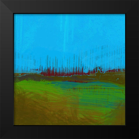 Scratch Landscape I Black Modern Wood Framed Art Print by Grayscale