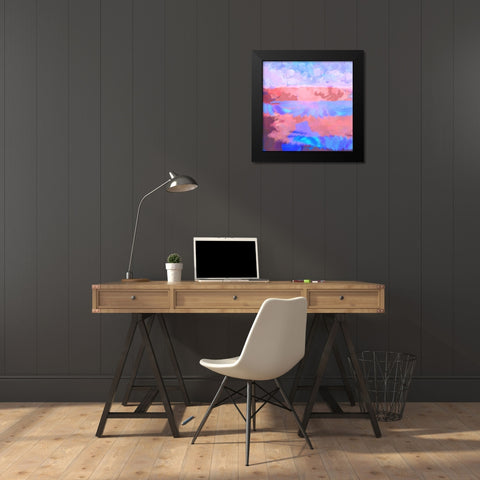 Cloud Stripes I Black Modern Wood Framed Art Print by Grayscale