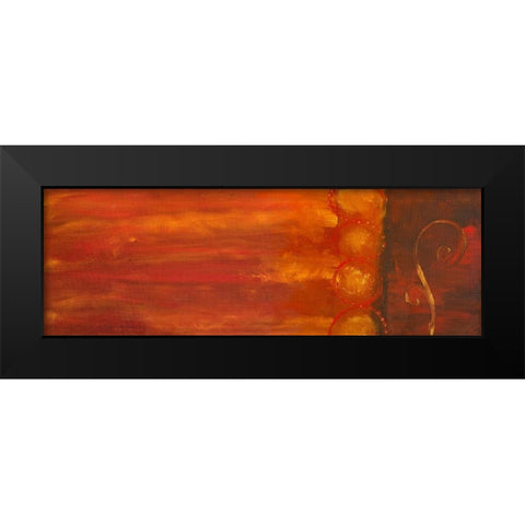 Scroll Painting I Black Modern Wood Framed Art Print by Grayscale