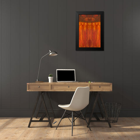 Scroll Painting II Black Modern Wood Framed Art Print by Grayscale