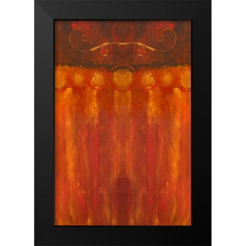 Scroll Painting II Black Modern Wood Framed Art Print by Grayscale