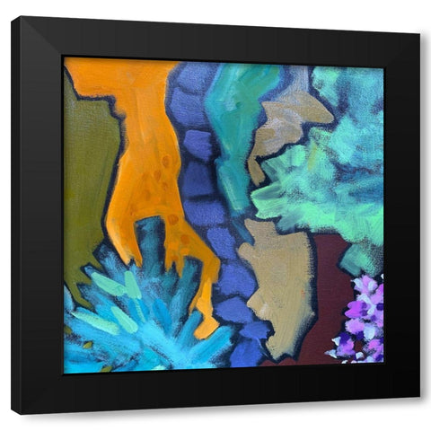 Black Outlines II Black Modern Wood Framed Art Print with Double Matting by Grayscale
