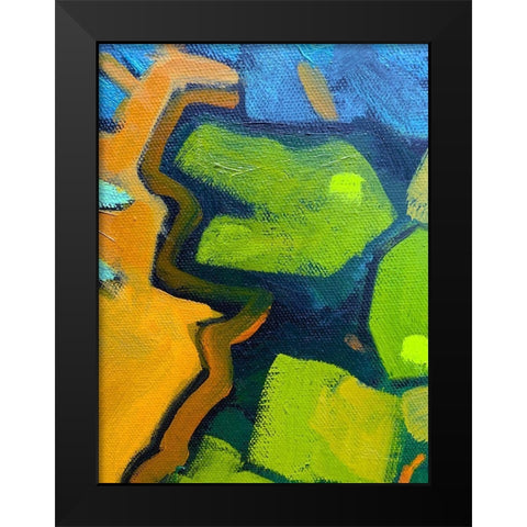 Black Outlines III Black Modern Wood Framed Art Print by Grayscale