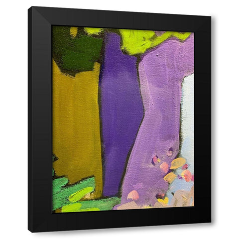 Black Outlines IV Black Modern Wood Framed Art Print with Double Matting by Grayscale