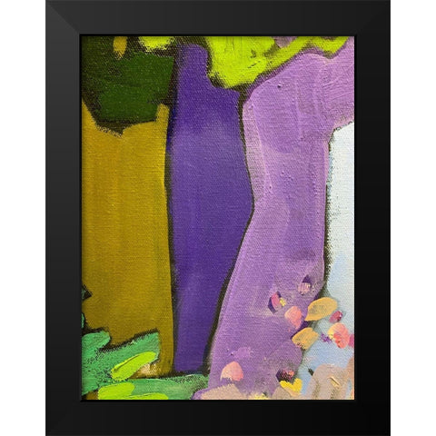 Black Outlines IV Black Modern Wood Framed Art Print by Grayscale