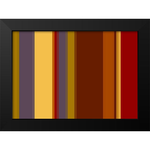 Warm Stripes I Black Modern Wood Framed Art Print by Grayscale