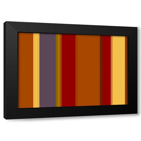 Warm Stripes II Black Modern Wood Framed Art Print with Double Matting by Grayscale