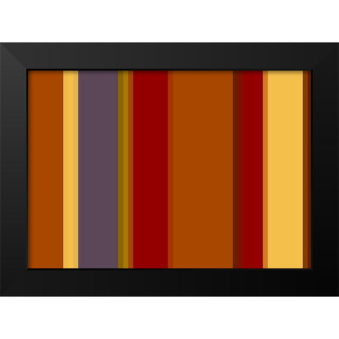 Warm Stripes II Black Modern Wood Framed Art Print by Grayscale