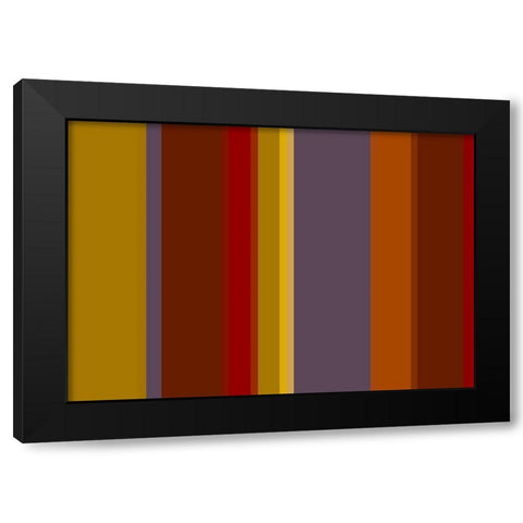 Warm Stripes III Black Modern Wood Framed Art Print with Double Matting by Grayscale