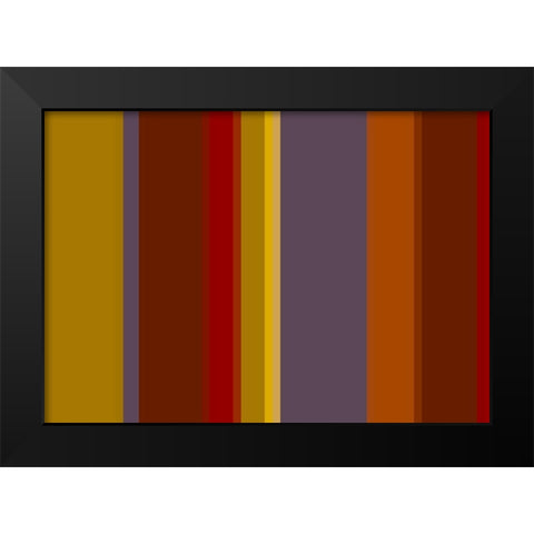 Warm Stripes III Black Modern Wood Framed Art Print by Grayscale