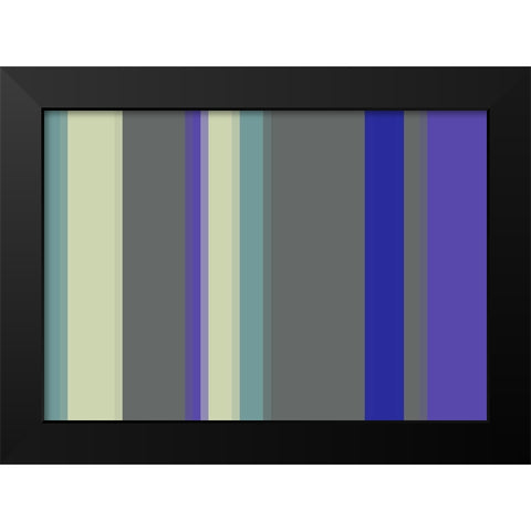 Cool Stripes I Black Modern Wood Framed Art Print by Grayscale