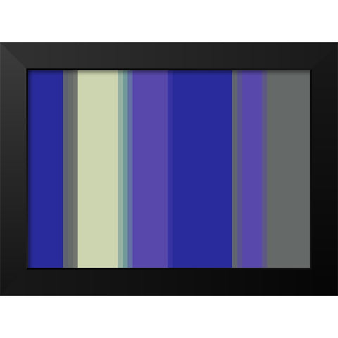 Cool Stripes II Black Modern Wood Framed Art Print by Grayscale