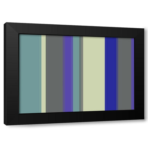 Cool Stripes III Black Modern Wood Framed Art Print with Double Matting by Grayscale