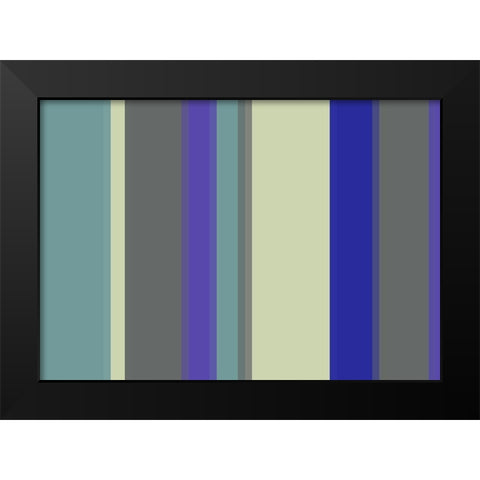 Cool Stripes III Black Modern Wood Framed Art Print by Grayscale