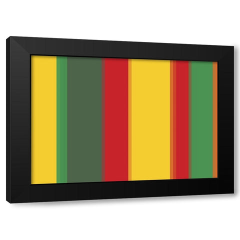 Warm Stripes VIII Black Modern Wood Framed Art Print by Grayscale