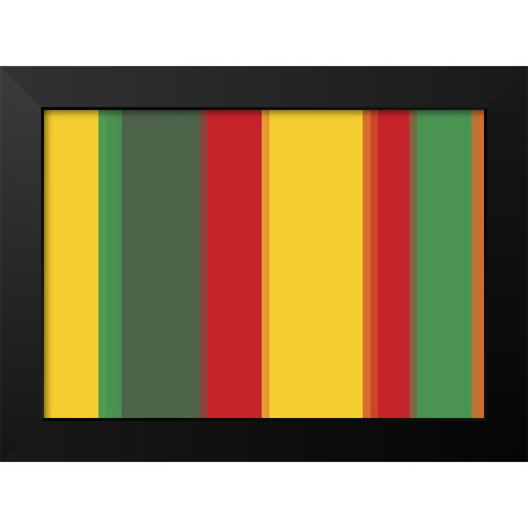 Warm Stripes VIII Black Modern Wood Framed Art Print by Grayscale