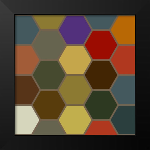 Bright Hive II Black Modern Wood Framed Art Print by Grayscale