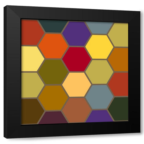 Bright Hive IV Black Modern Wood Framed Art Print by Grayscale