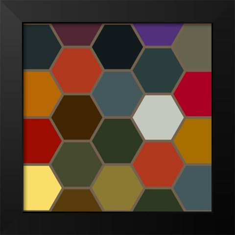 Bright Hive V Black Modern Wood Framed Art Print by Grayscale